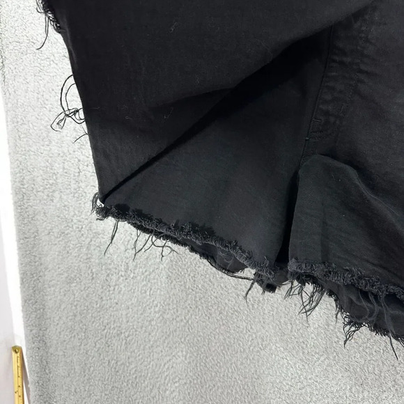 reCreation‎ skort womens 12 black denim shorts raw hem flexi fit stretch pockets - Picture 4 of 8